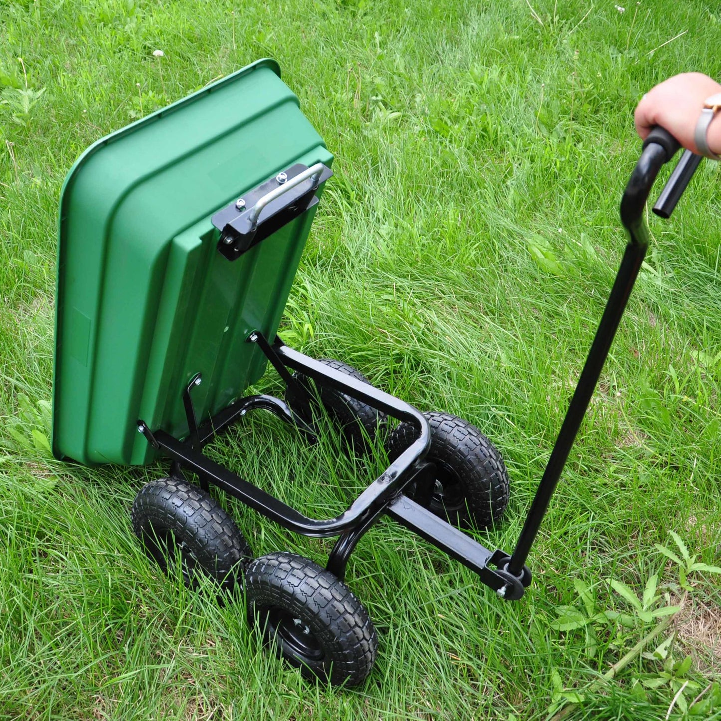 Folding Poly Garden dump truck with steel frame, 10 inches