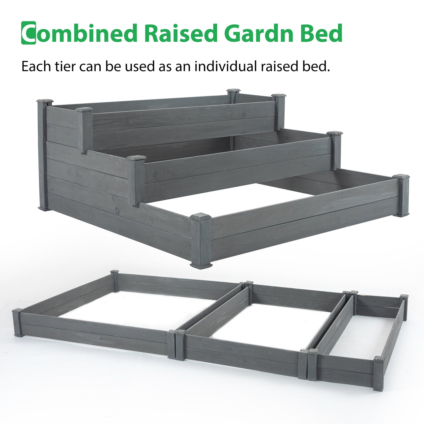 Elevate Your Garden with the 3-Tier Wooden Raised Garden Bed