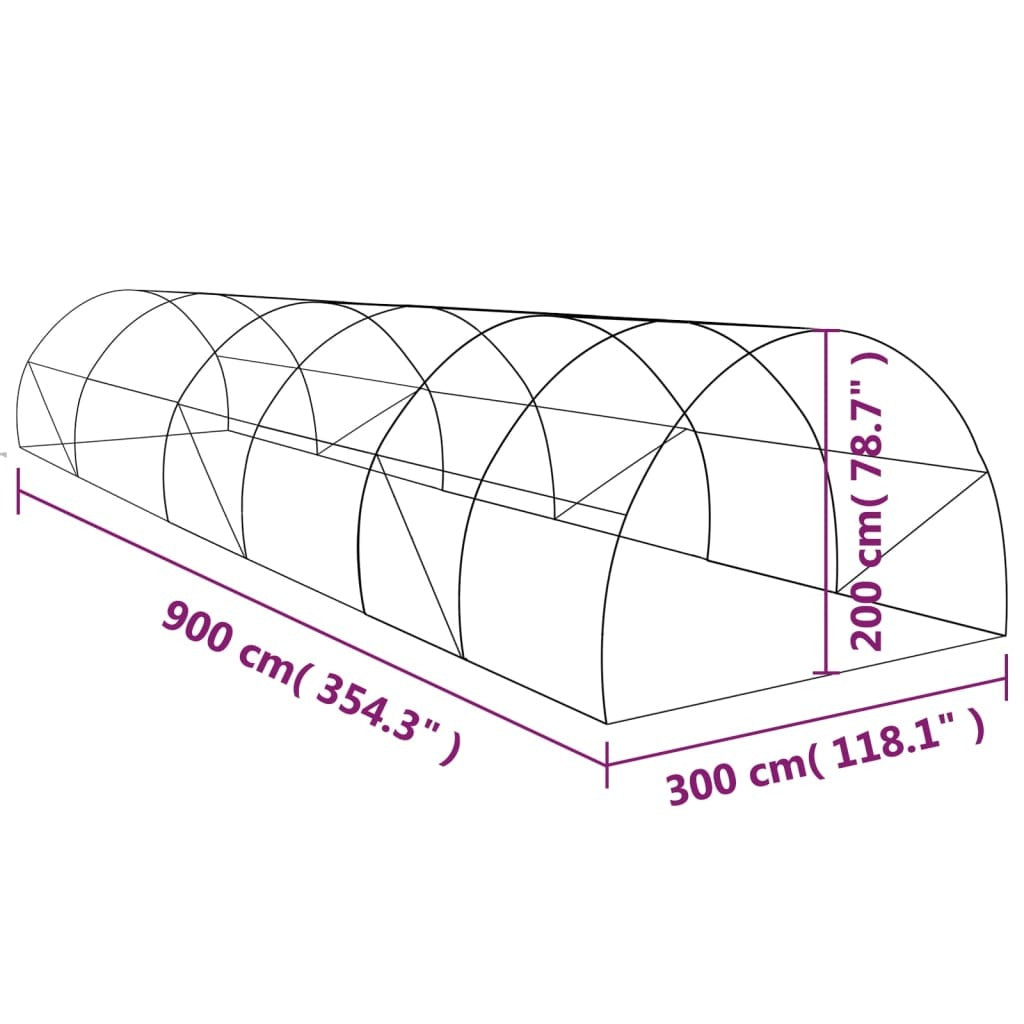 Greenhouse 290.6 ft² 354.3"x118.1"x78.7"