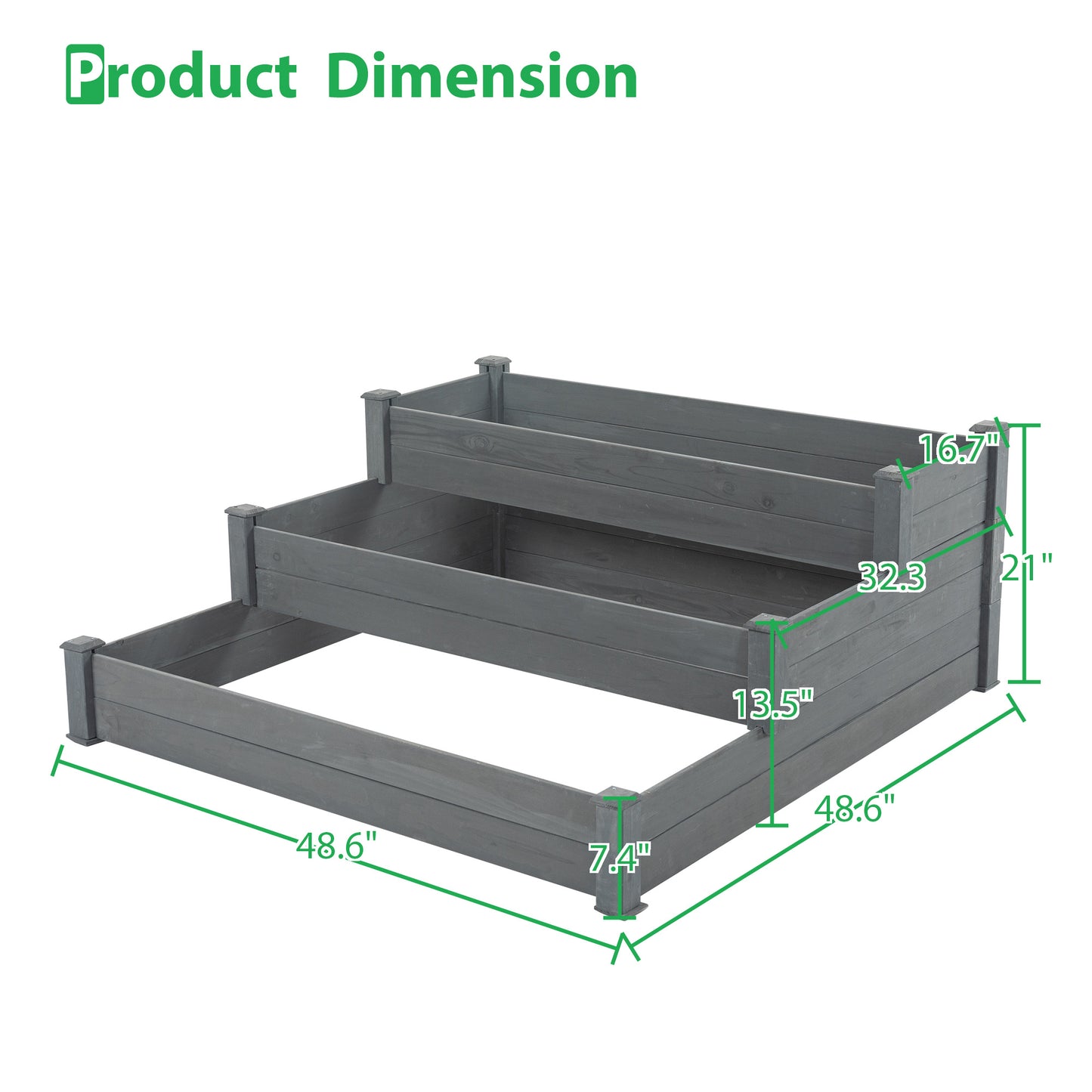 Elevate Your Garden with the 3-Tier Wooden Raised Garden Bed