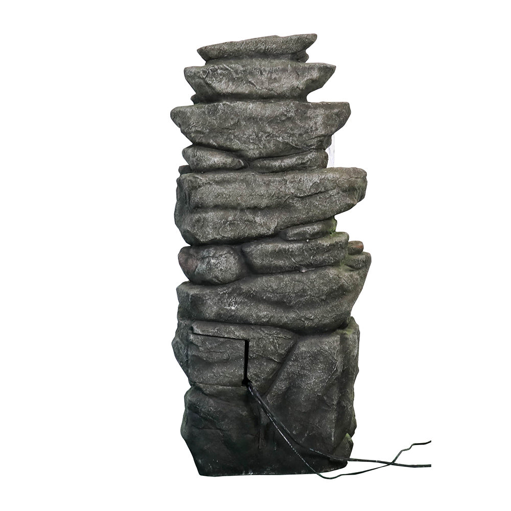 Rocks Outdoor Water Fountain with LED Lights