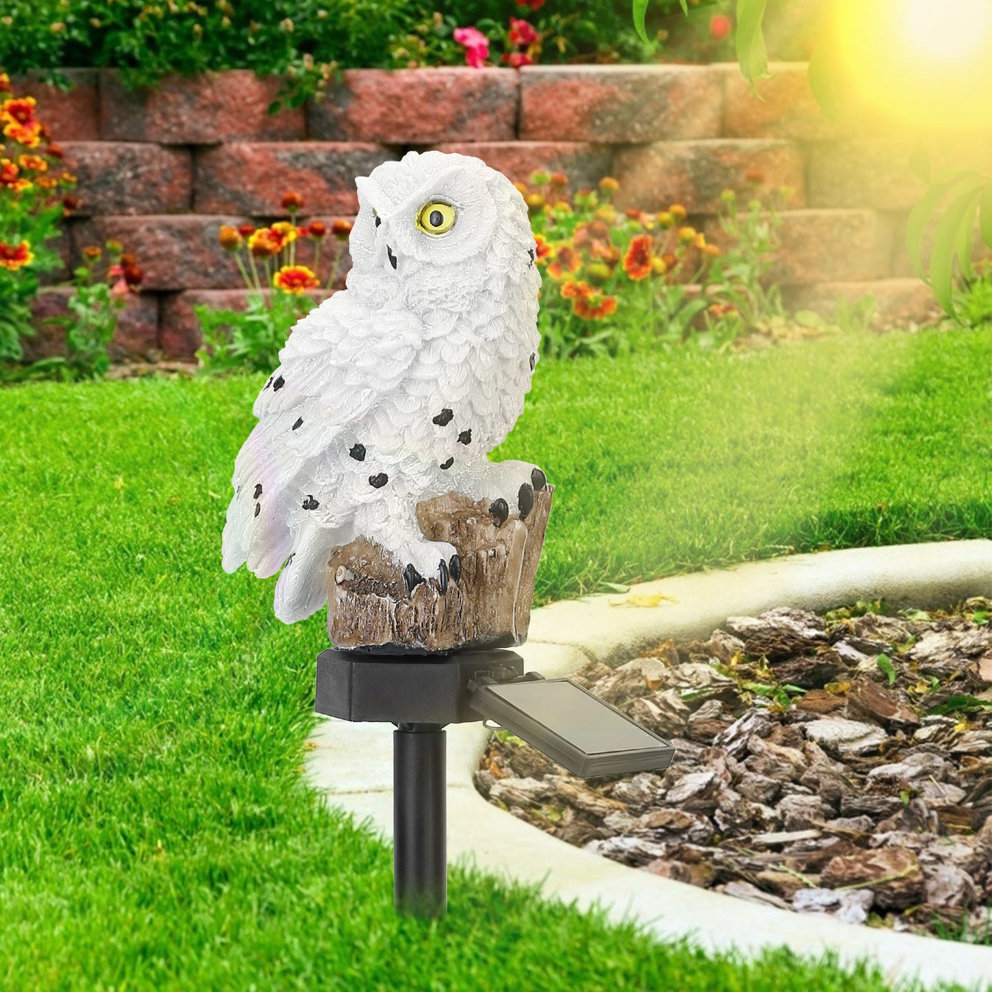 Solar Powered Owl Garden Light