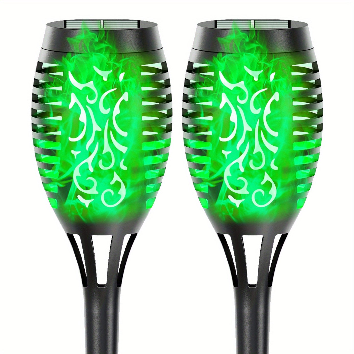 4/8/12pcs/pack Solar Torch Lights With Flickering Flame