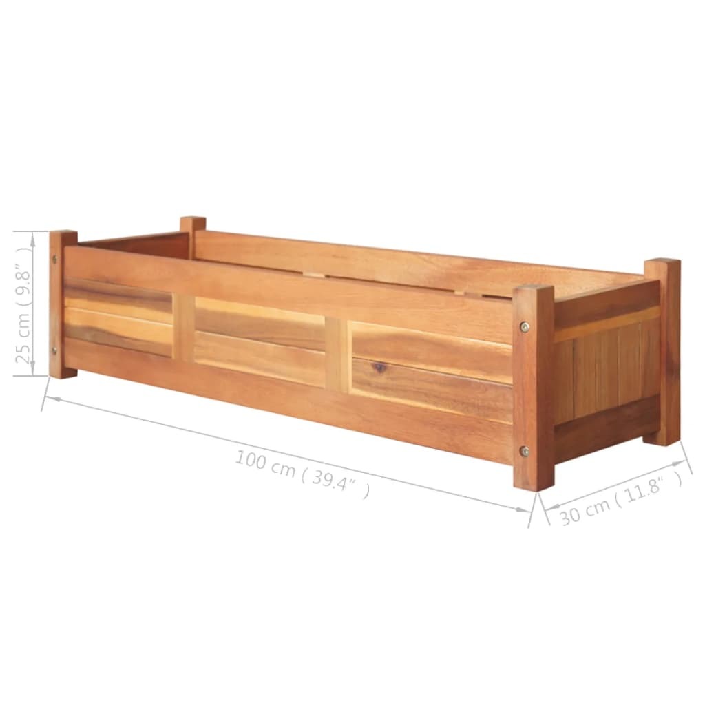 Garden Raised Beds 2 pcs Acacia Wood