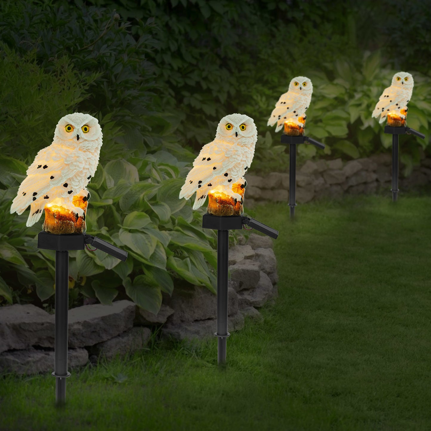 Solar Powered Owl Garden Light