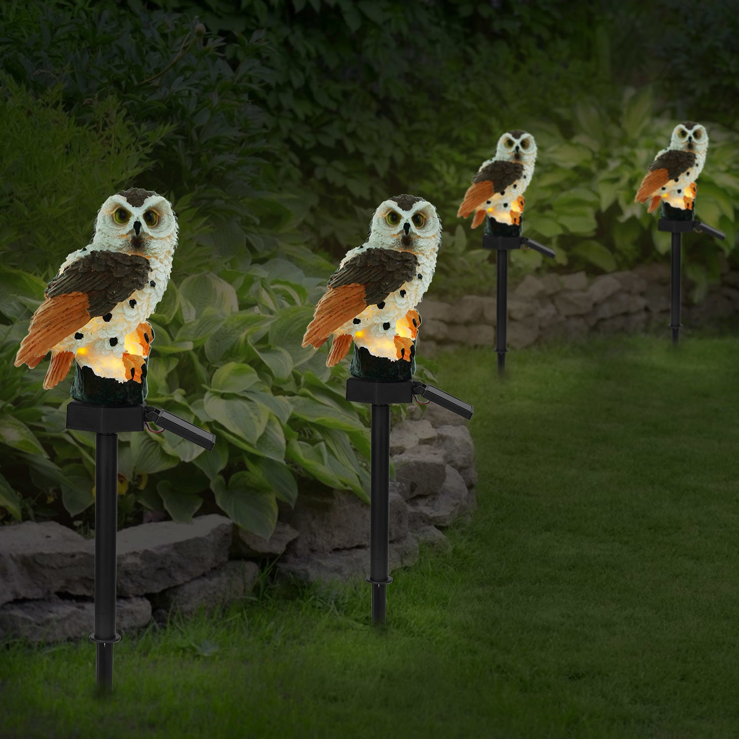 Solar Powered Owl Garden Light