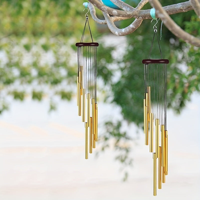 1pc, 21.6 Inches Golden Vintage Wind Chime