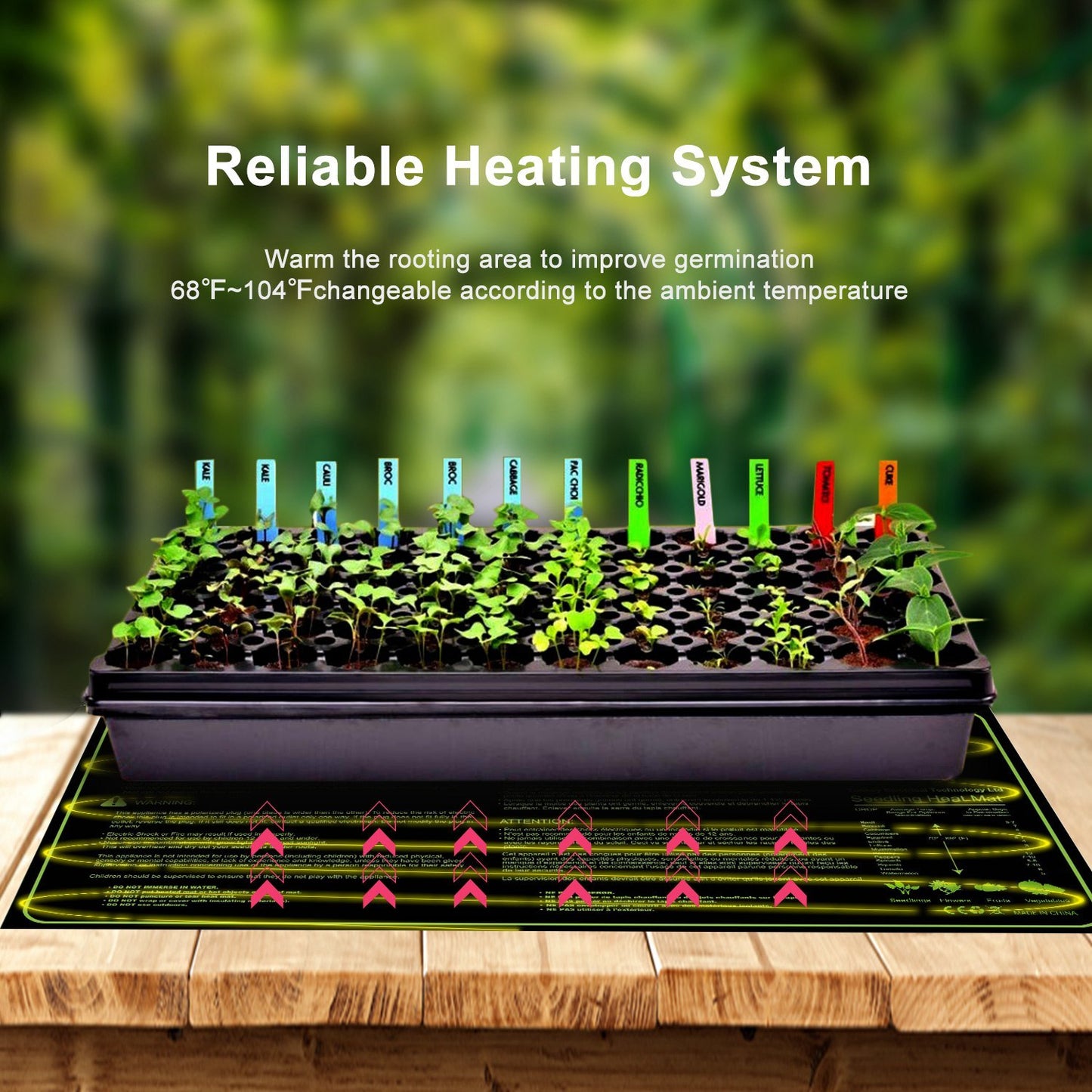 Waterproof Seedling Heat Mat for Seed Germination & Plant Propagation - 17.5W