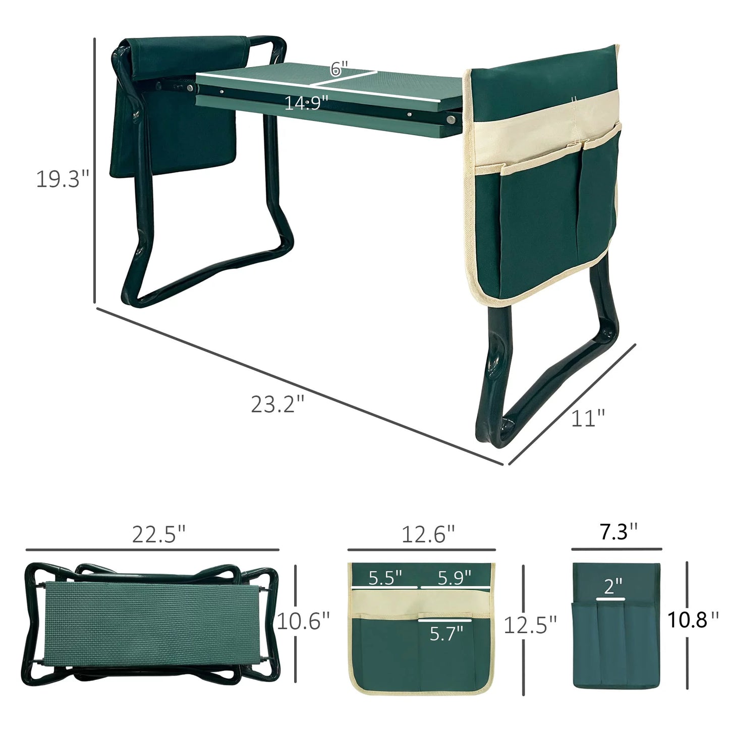 Foldable Garden Kneeler and Seat