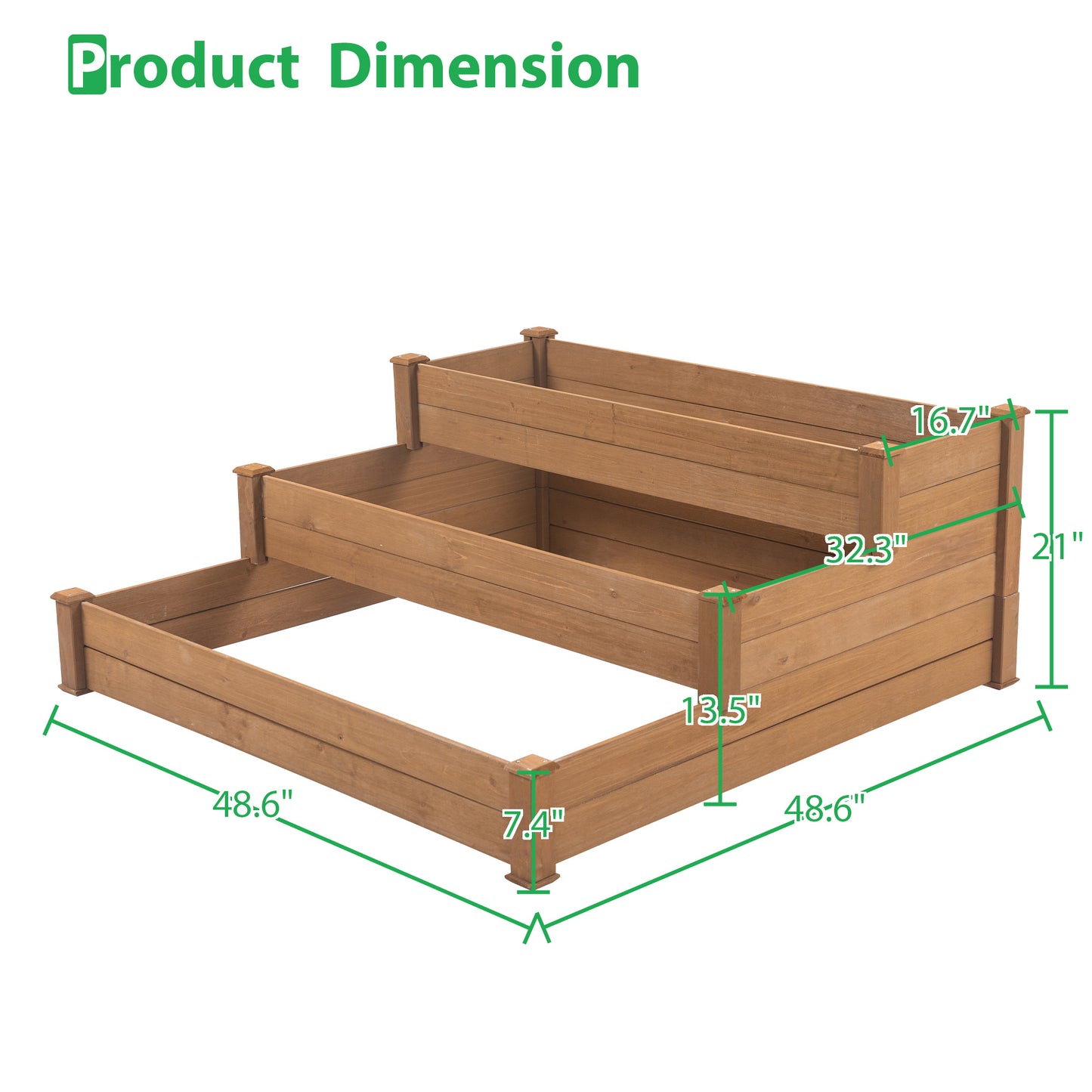 Enhance Your Garden with the 3-Tier Wooden Raised Garden Bed