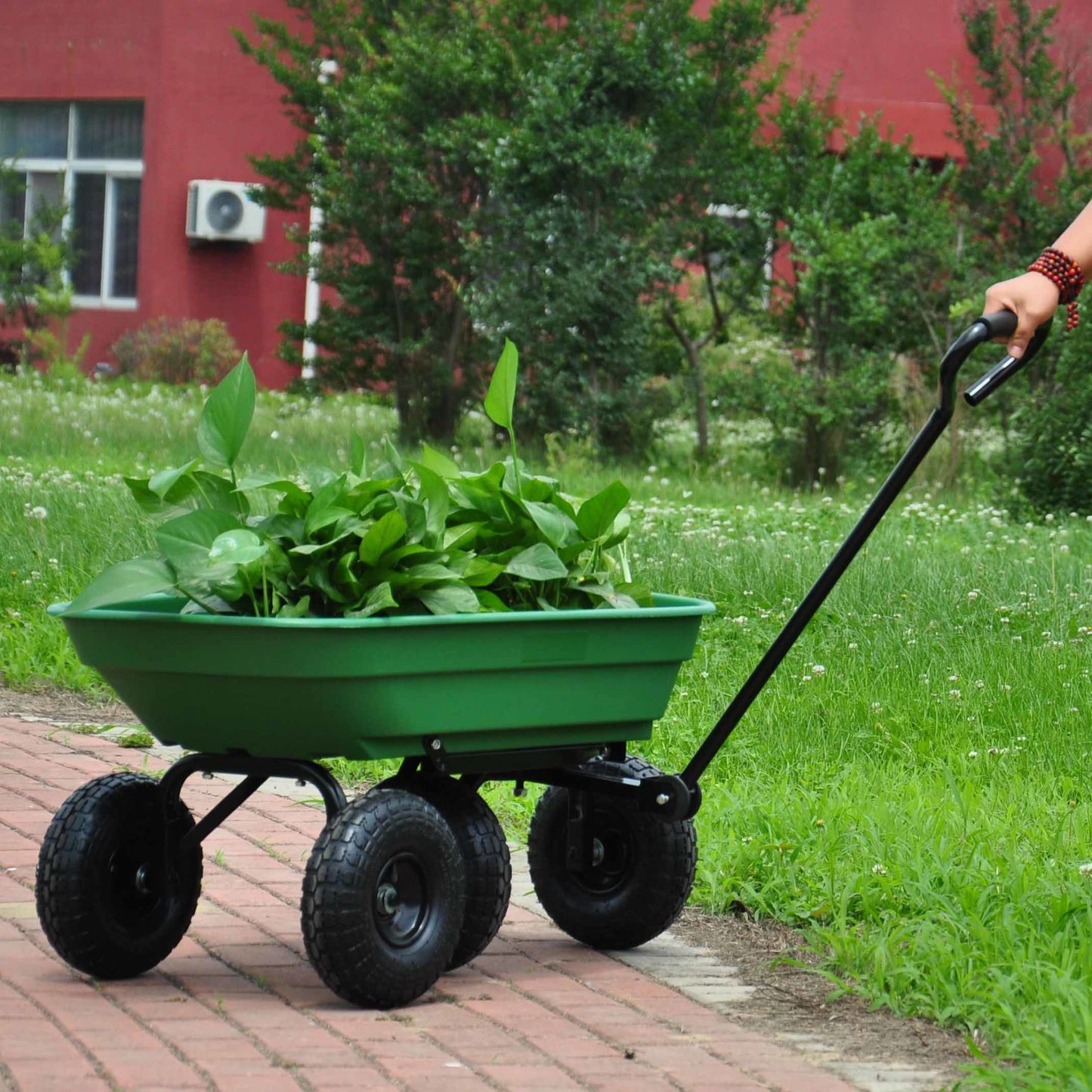 Folding Poly Garden dump truck with steel frame, 10 inches