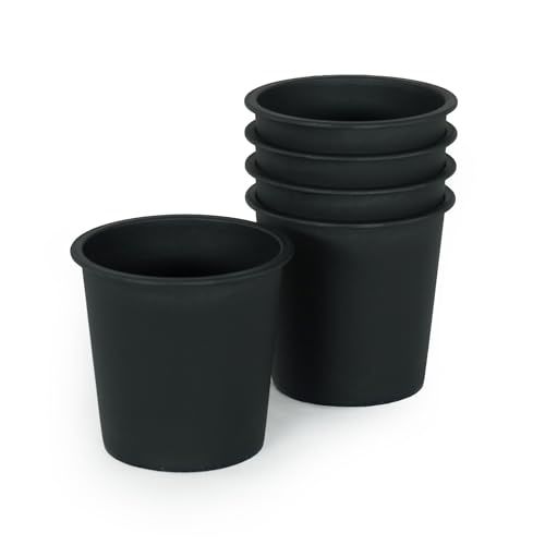 5" Round Nursery Plant Pot - Garden Plastic Pots with Drainage (5-Pack)