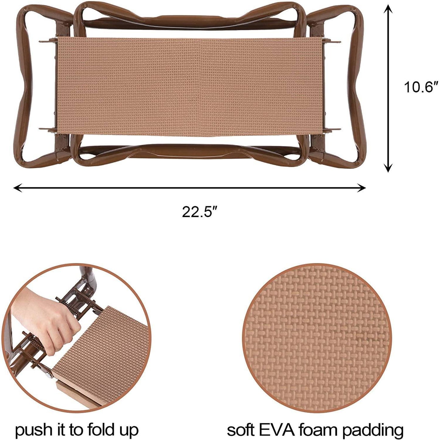 Folding Garden Kneeler Seat Foldable Bench Stool