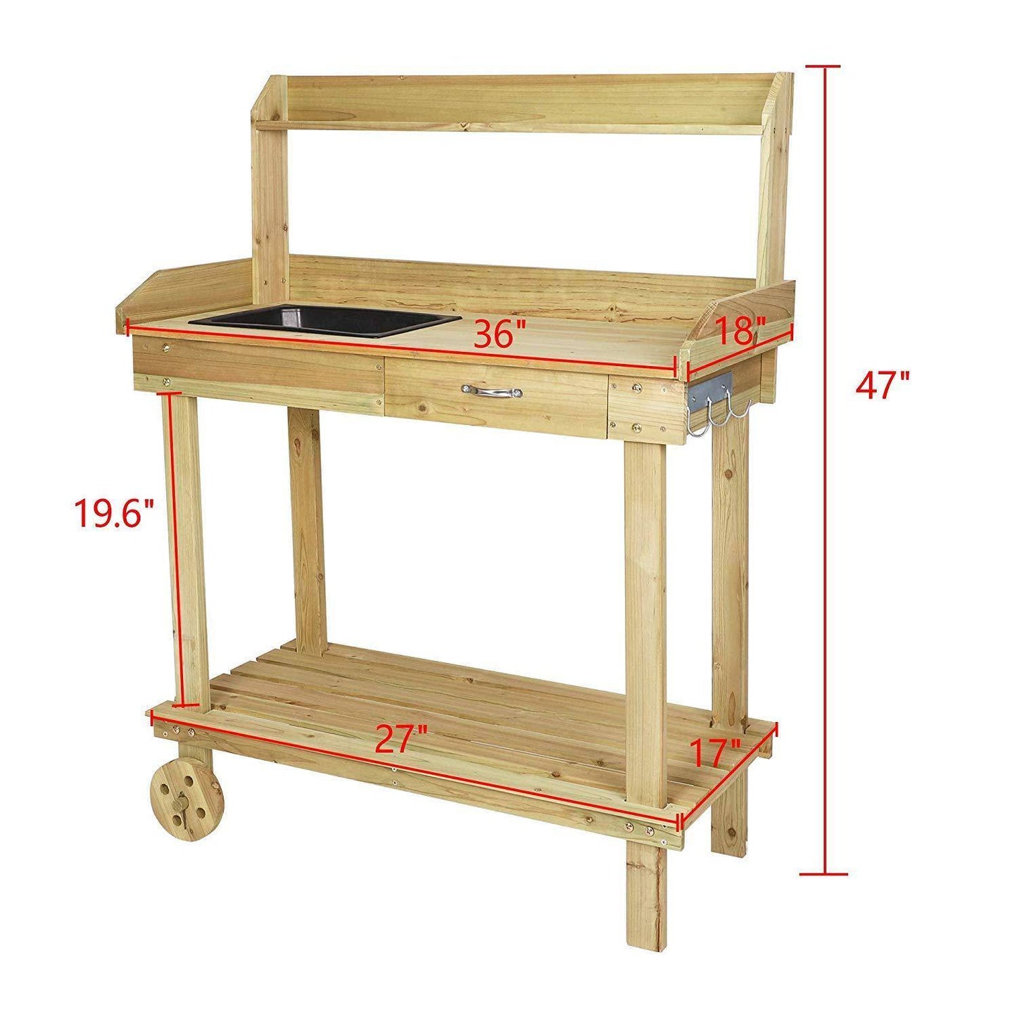 Bosonshop Wood Potting Bench