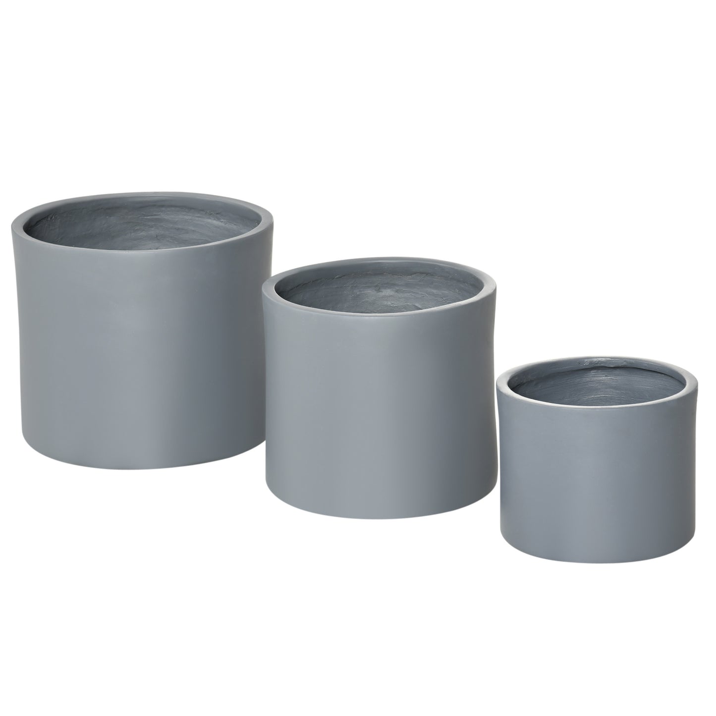 Set of 3 Outdoor Planter Set, 13/11.5/9in