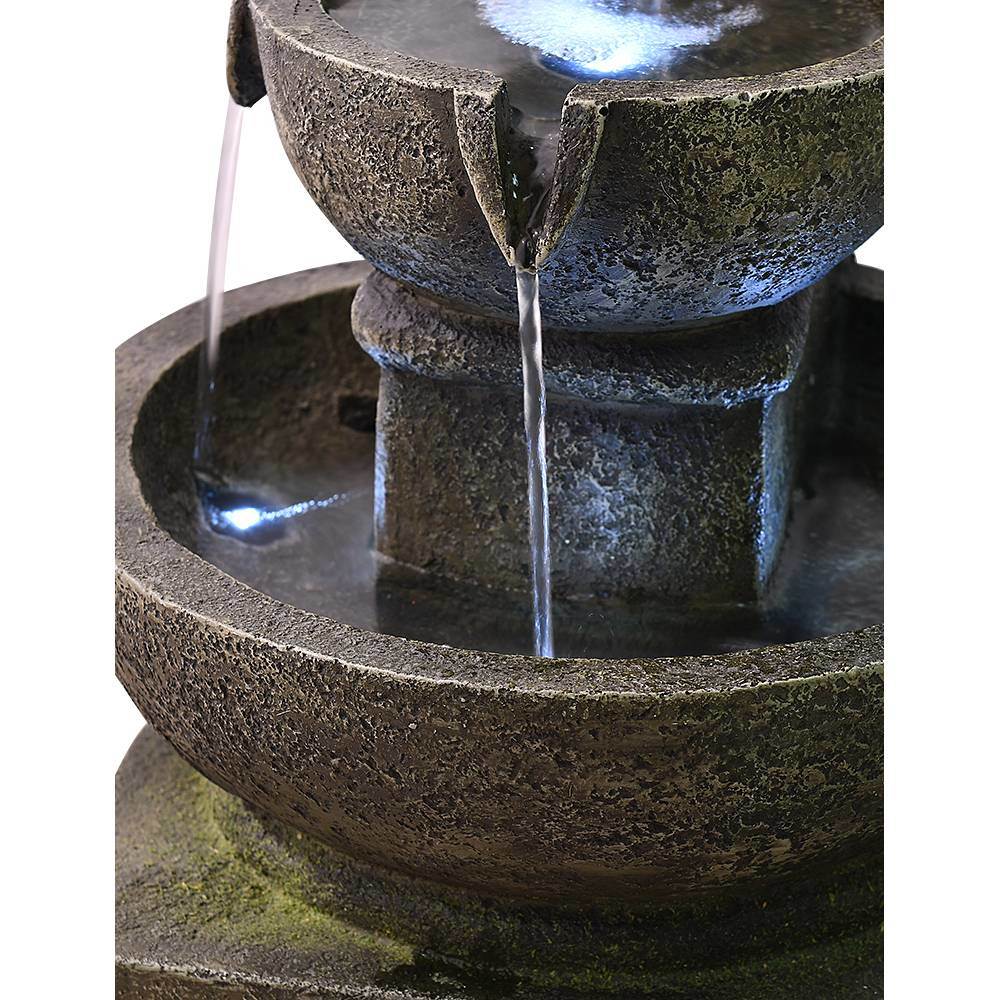 Outdoor Water Fountain with LED Light