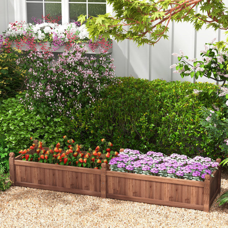 Rustic Charm: Elevate Your Garden with Our 91-Inch Divisible Planter Box