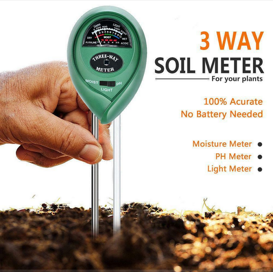 3 In1 Soil Tester Water PH Moisture Light Test Meter Kit