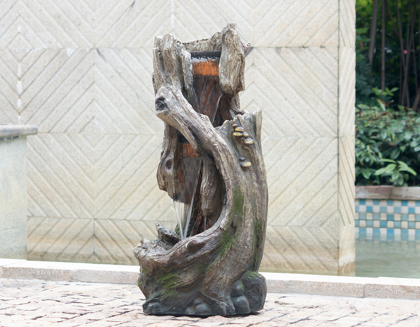 Indoor Outdoor Tree Trunk Fountain