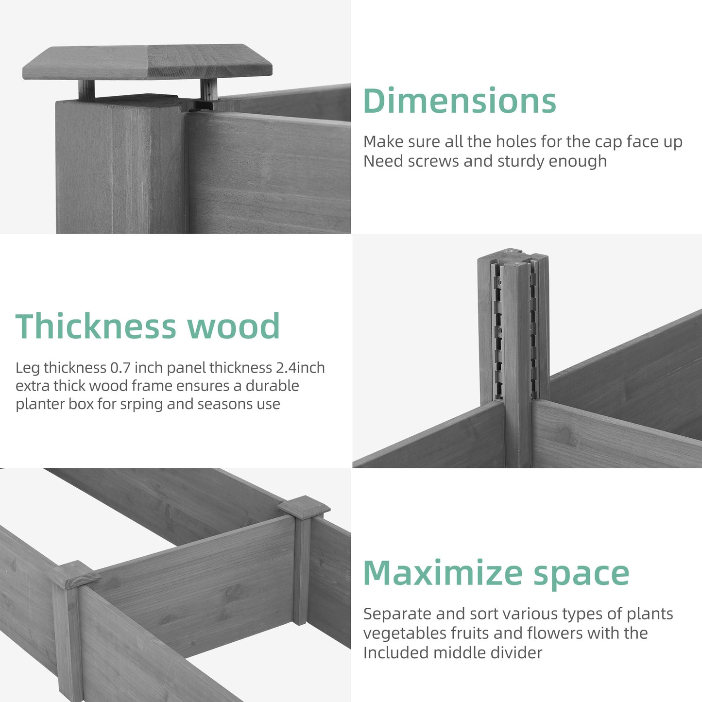 Over Ground Raised Garden Bed 96x28x10'', Large Long Planter Box for Outdoor, Tool-Free Assembly