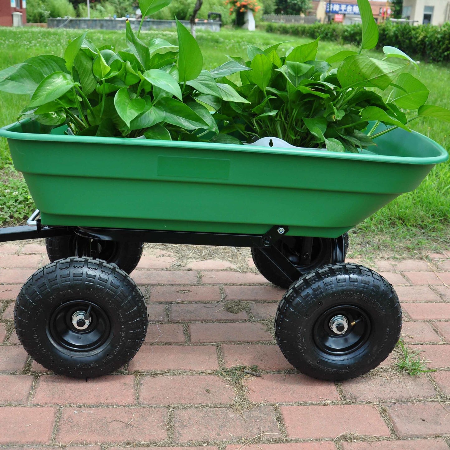 Folding Poly Garden dump truck with steel frame, 10 inches