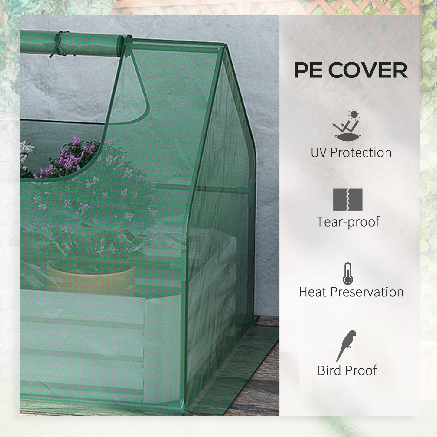 GrowPro Galvanized Raised Garden Bed: Expand Your Gardening Horizons with Mini PE Greenhouse Cover