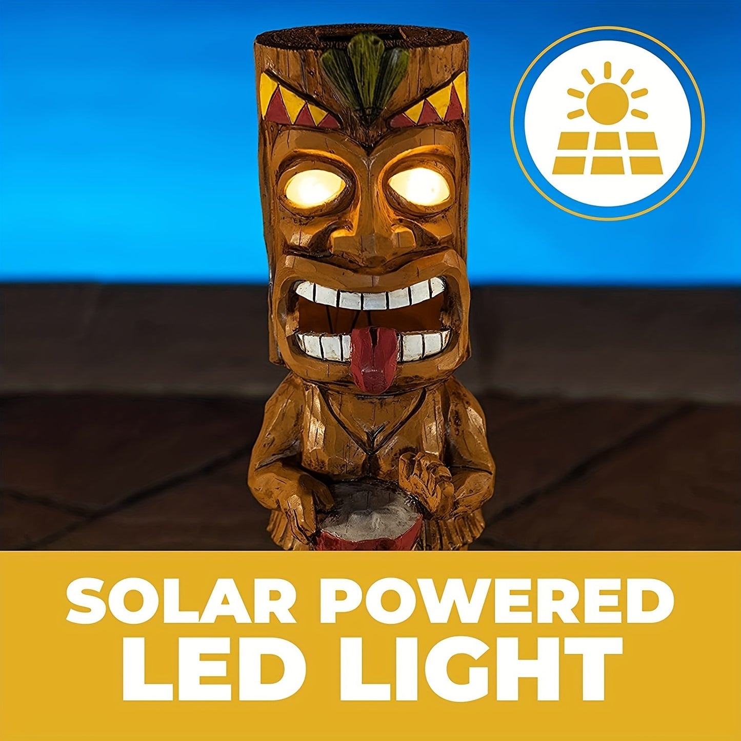 Tiki Solar Powered Flickering LED Garden Light