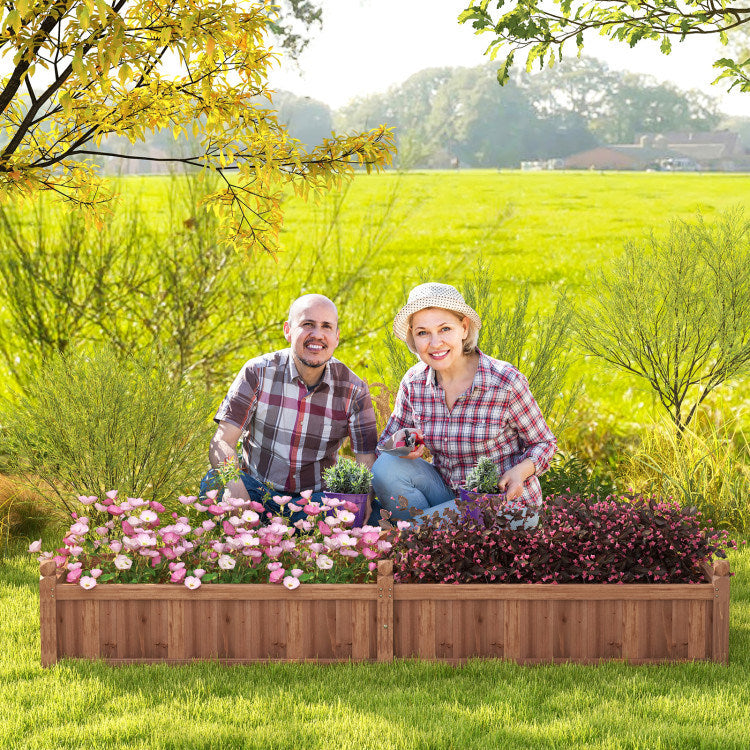 Rustic Charm: Elevate Your Garden with Our 91-Inch Divisible Planter Box