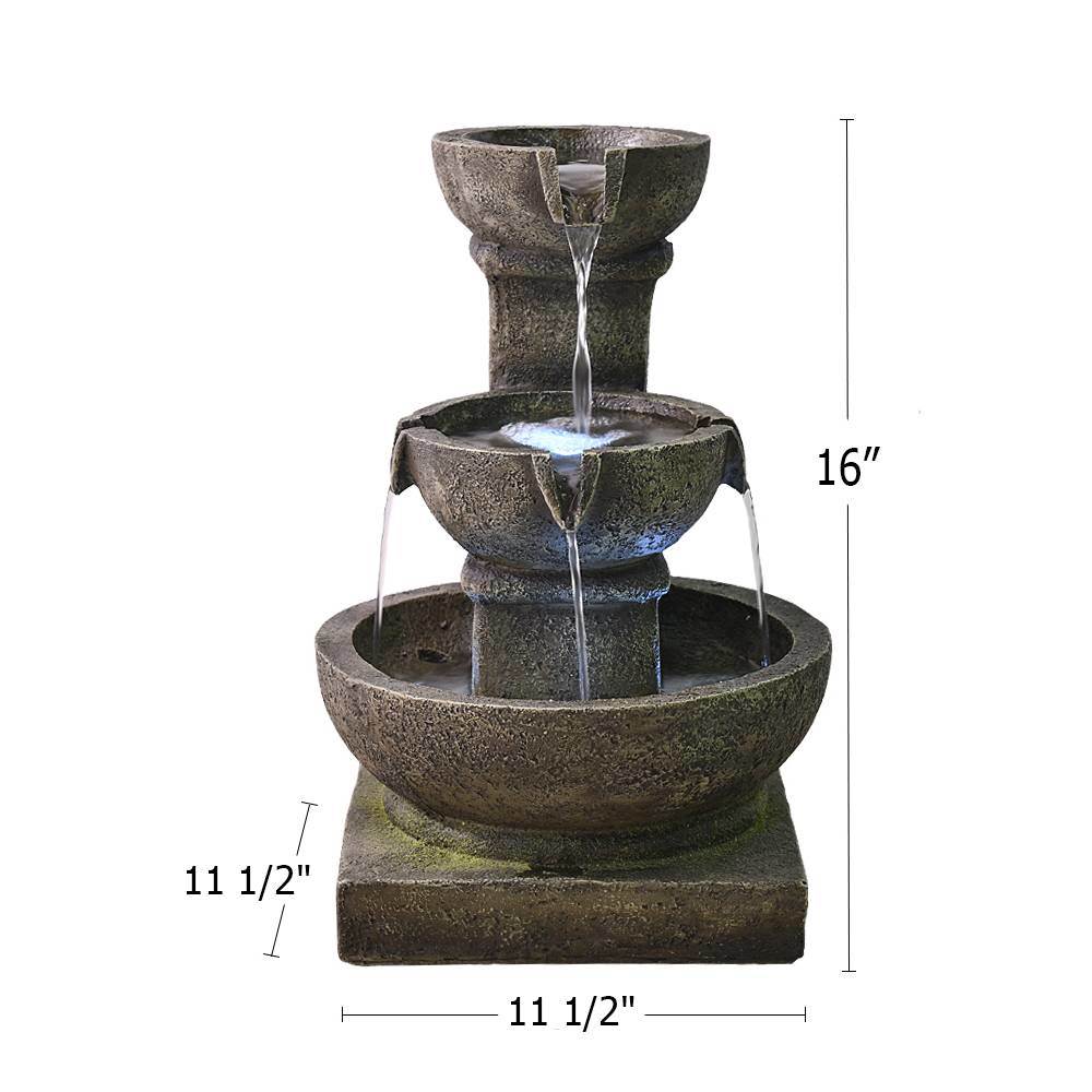 Outdoor Water Fountain with LED Light