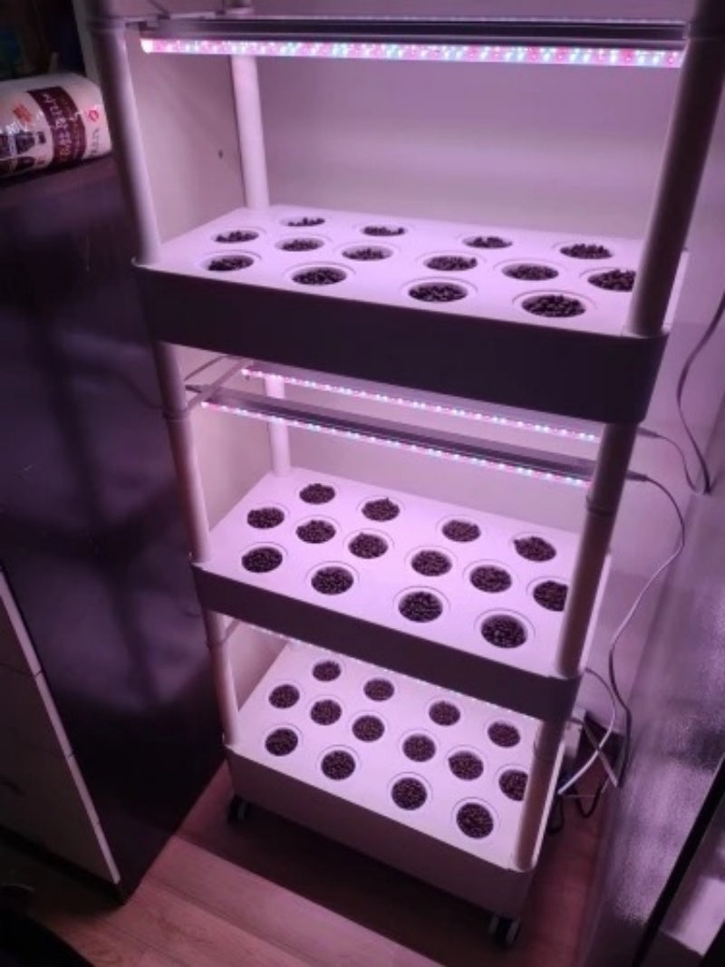 3-Tier Hydroponics Growing System: Cultivate a Bountiful Indoor Garden with 42 Pods and 6 Grow Lights