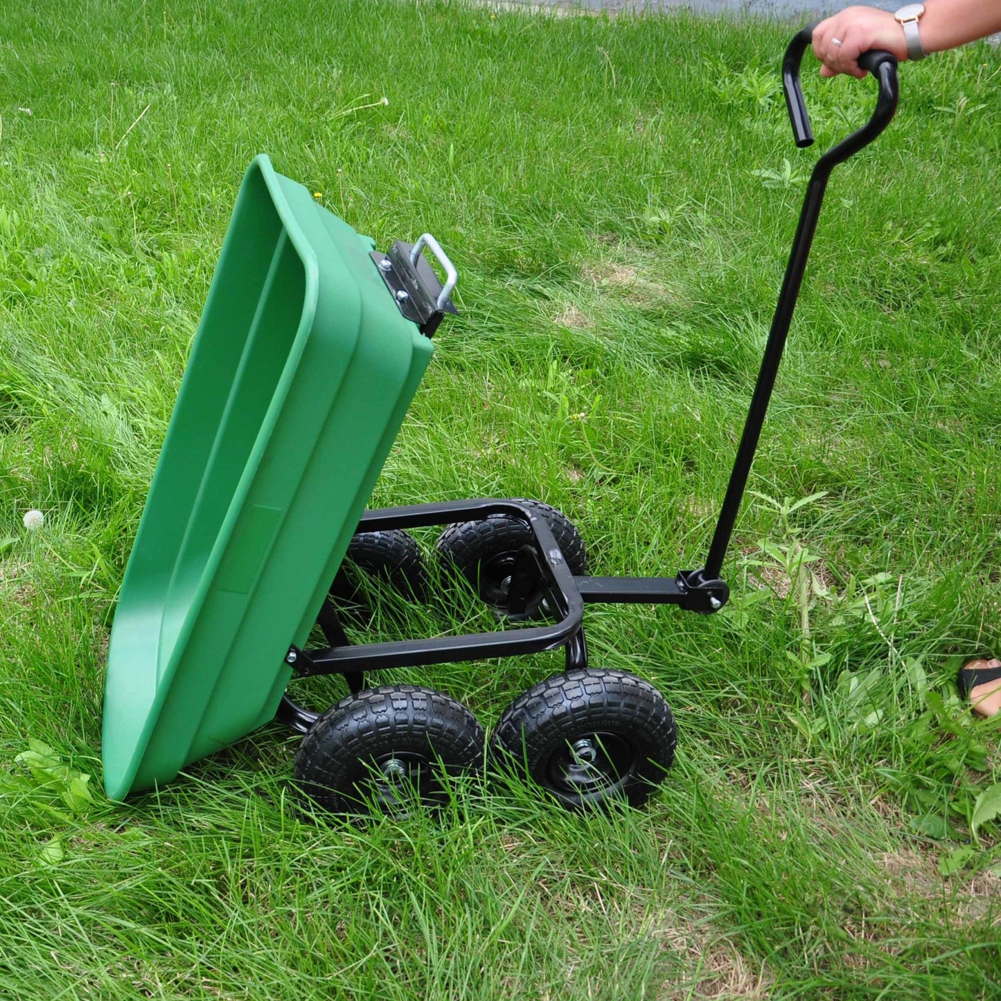 Folding Poly Garden dump truck with steel frame, 10 inches