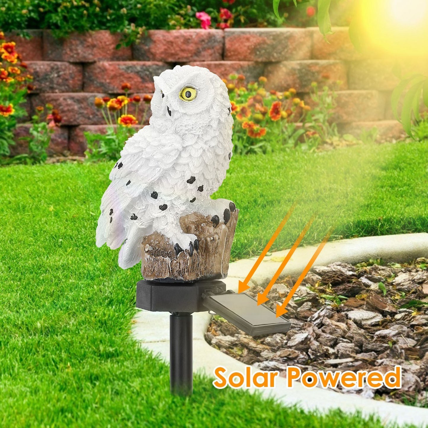 Solar Powered Owl Garden Light