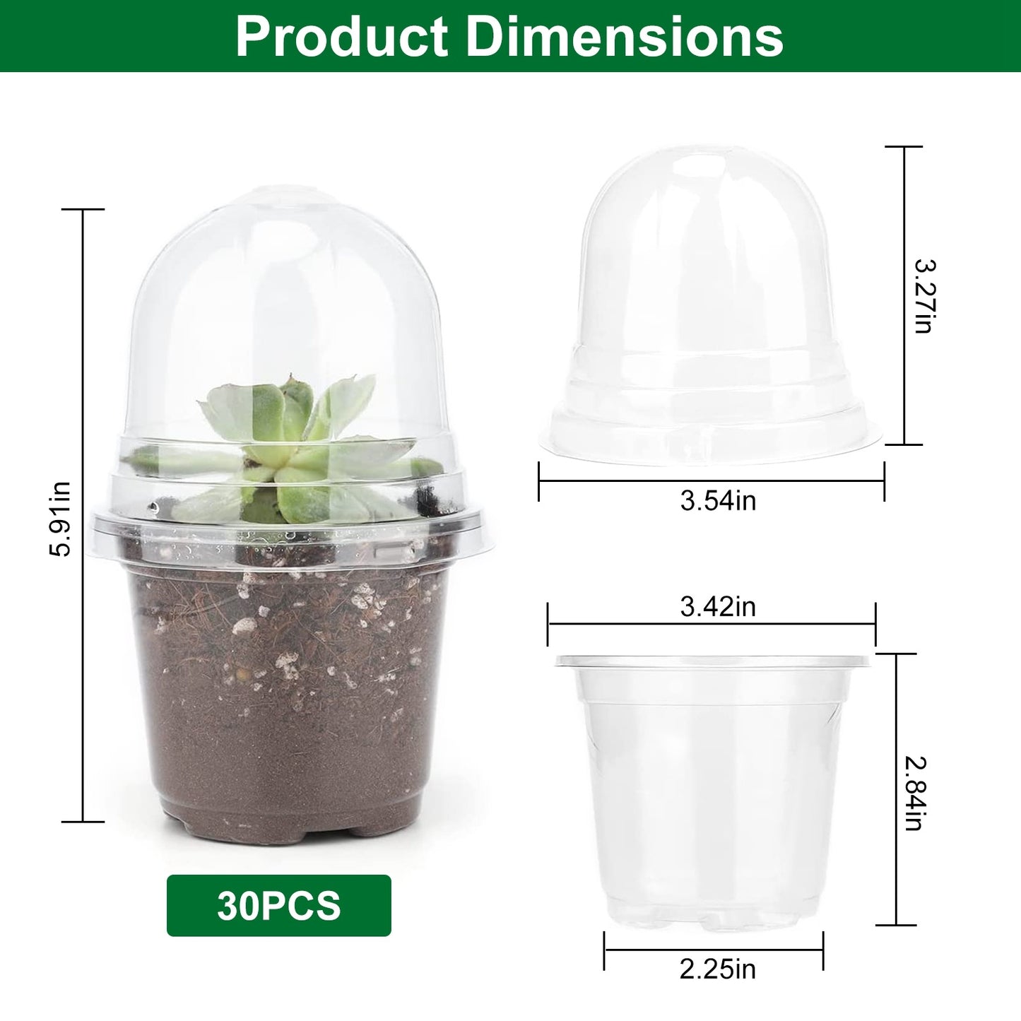 Optimize Your Seed Starting with 30Pcs Plant Nursery Pots