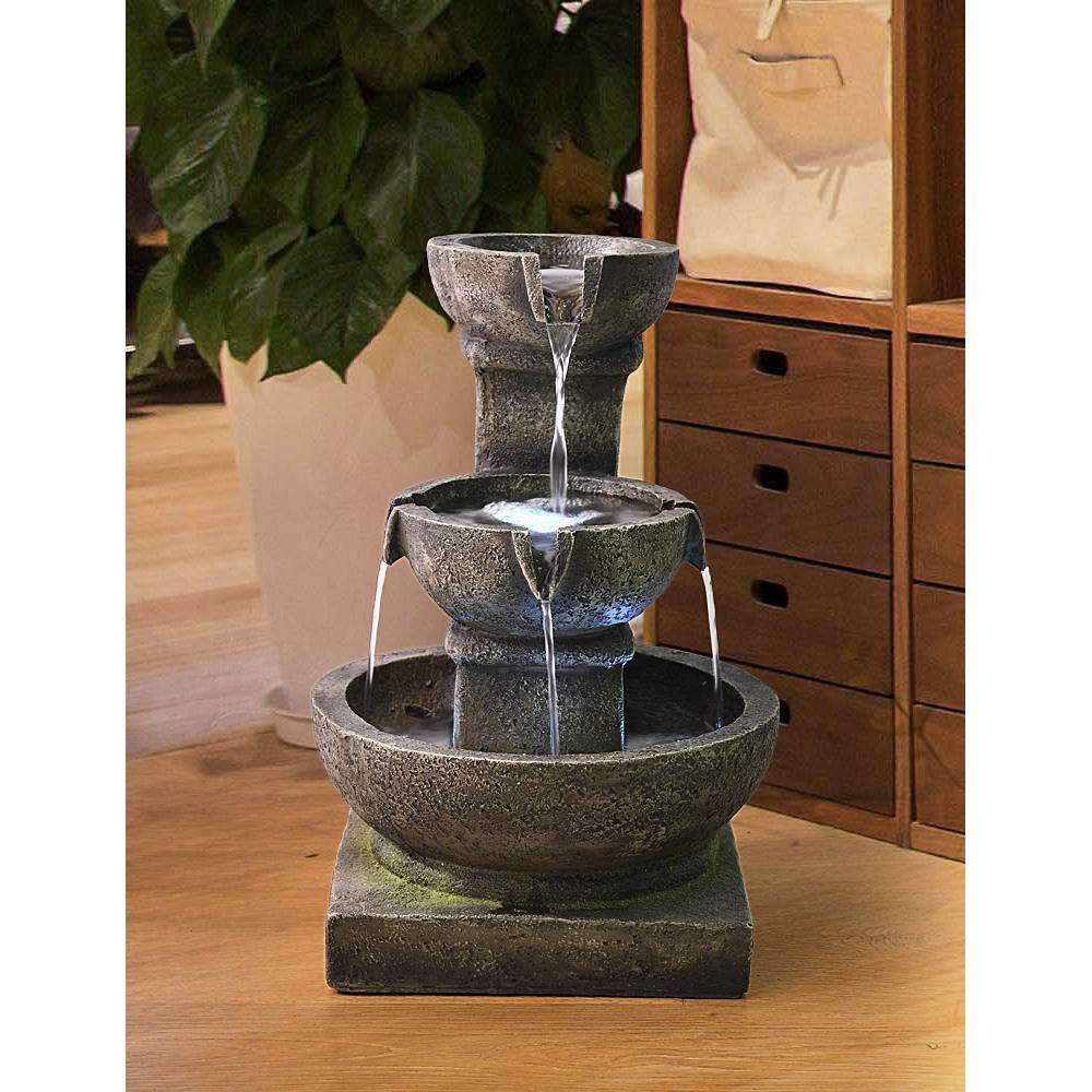 Outdoor Water Fountain with LED Light