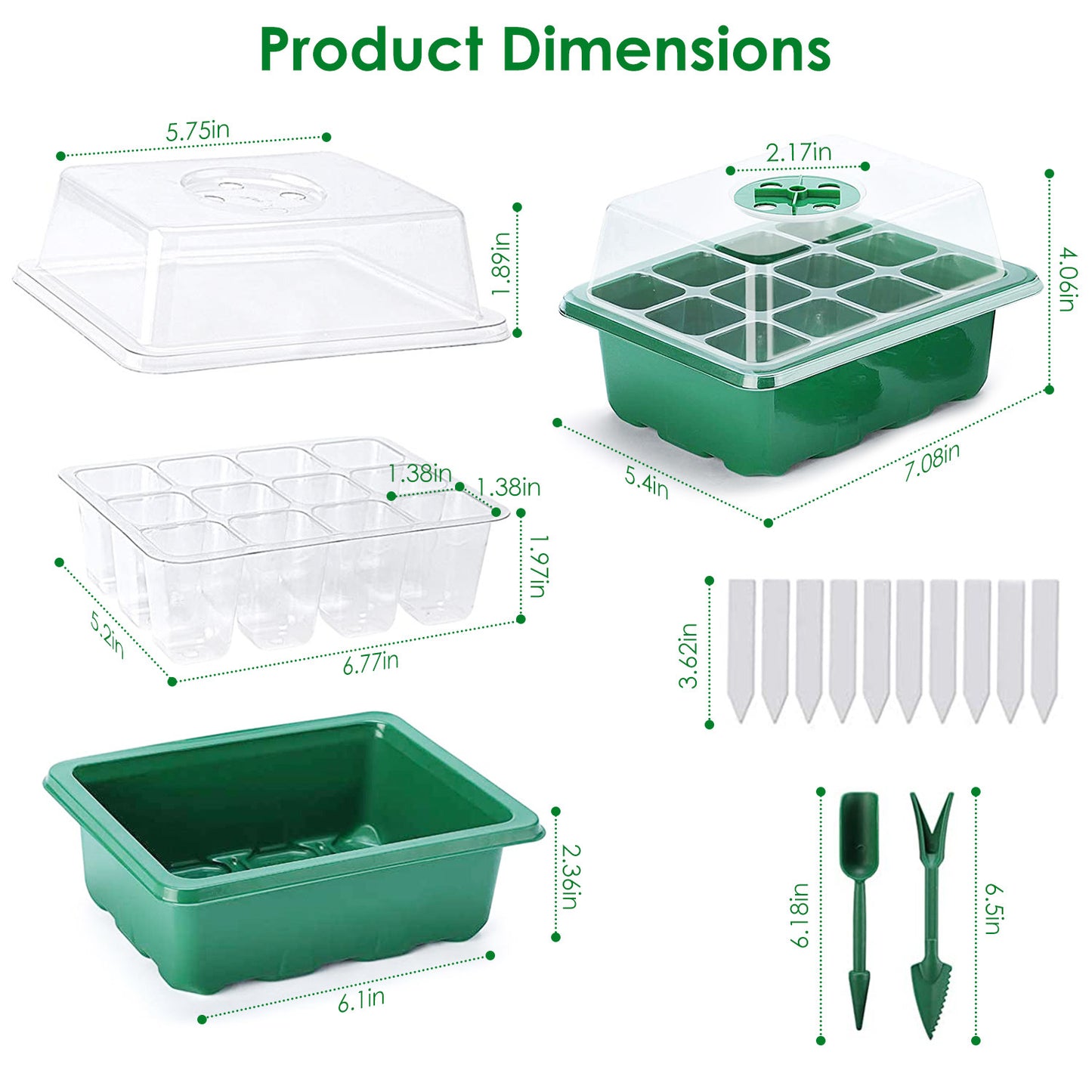 10Pcs Seed Starter Tray Kit Reusable