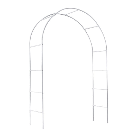 Metal Garden Arch Trellis,Adjustable Arbor Trellis,White