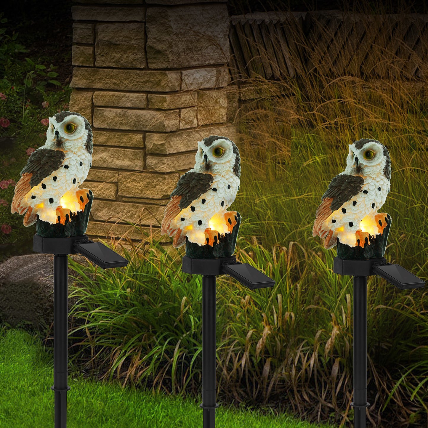 Solar Powered Owl Garden Light