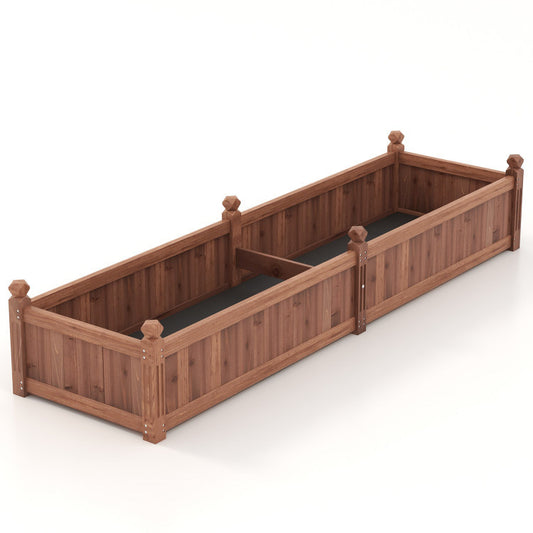 Rustic Charm: Elevate Your Garden with Our 91-Inch Divisible Planter Box