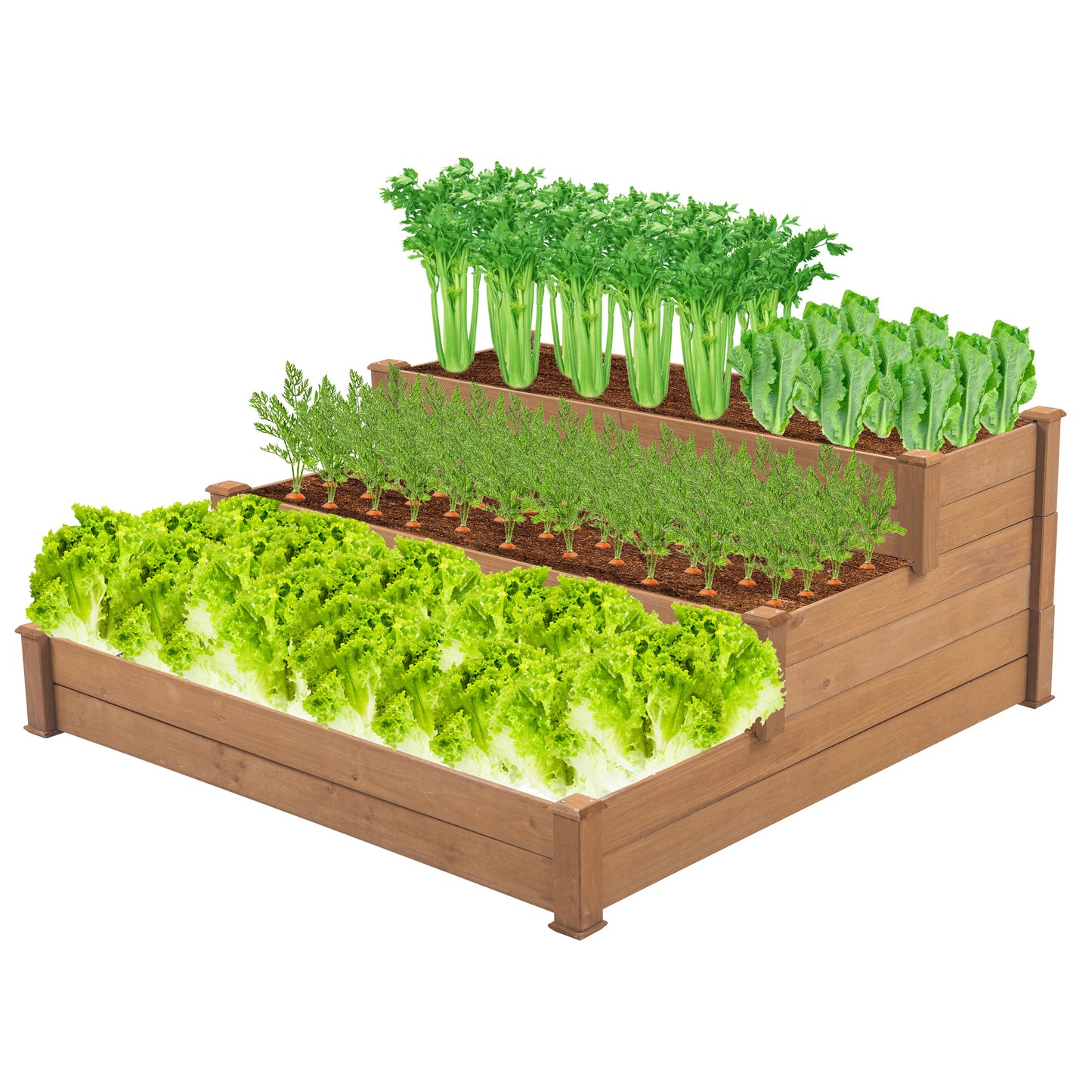 Enhance Your Garden with the 3-Tier Wooden Raised Garden Bed