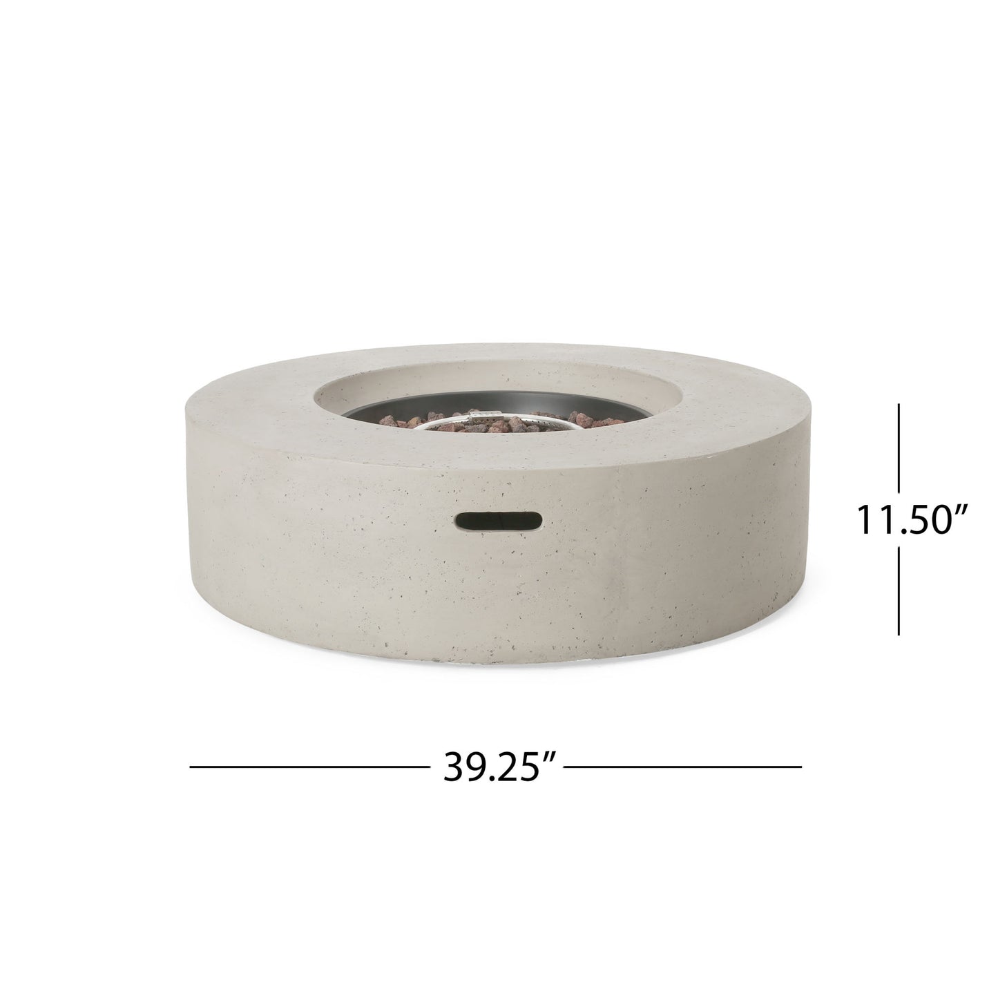 50 000 BTU ROUND MGO FIRE TABLE TANK OUTSIDE