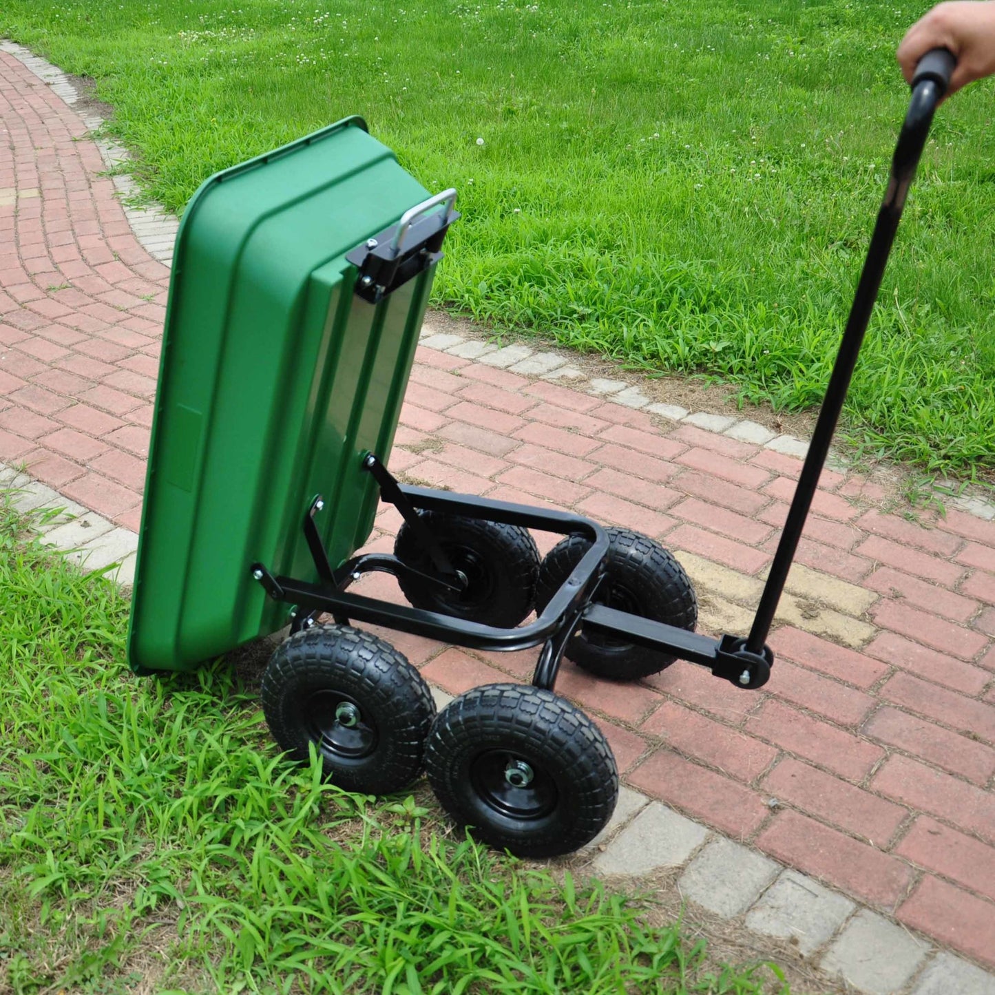 Folding Poly Garden dump truck with steel frame, 10 inches