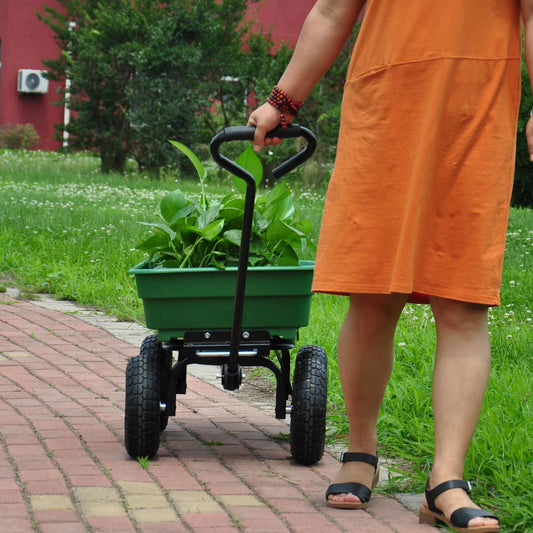 Folding Poly Garden dump truck with steel frame, 10 inches