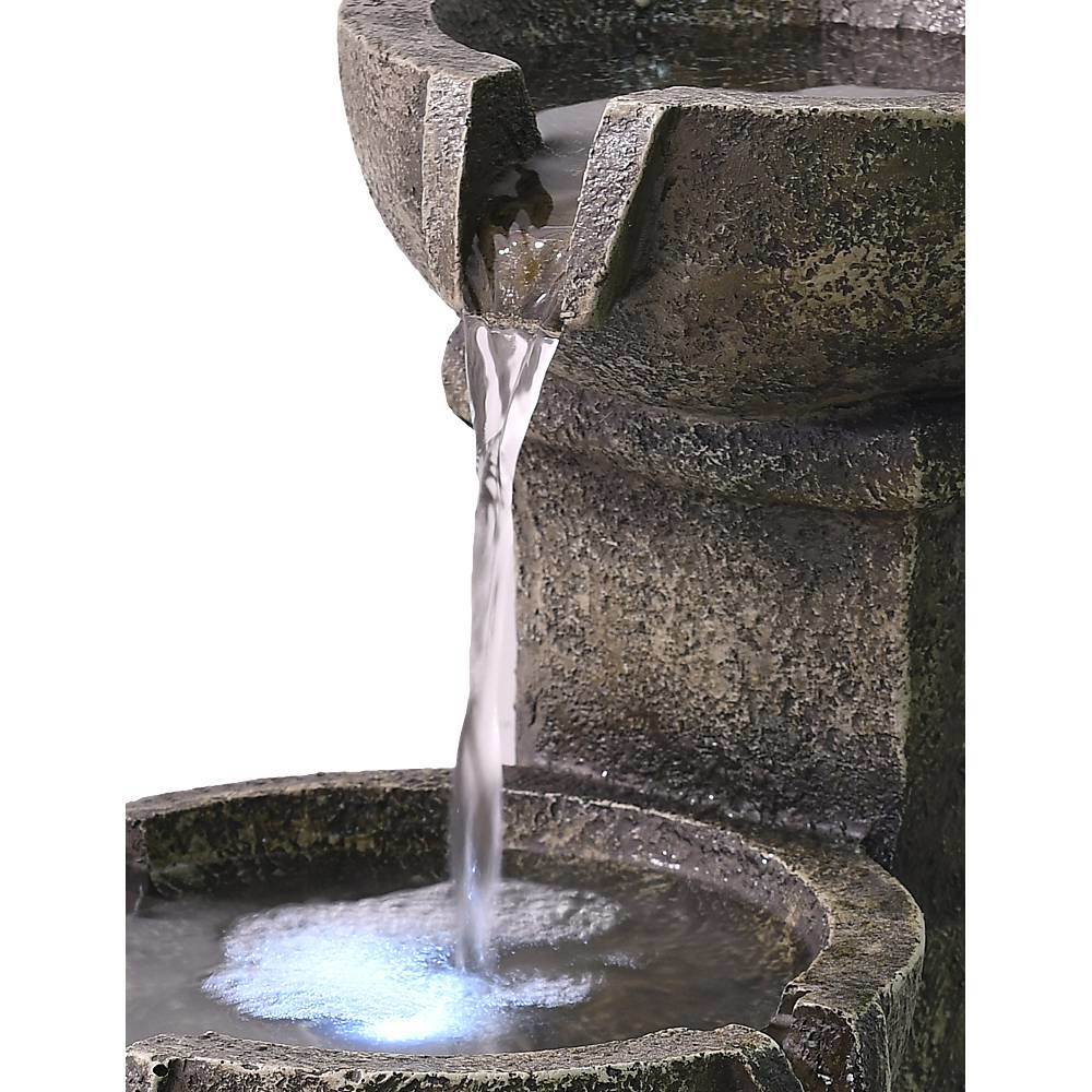 Outdoor Water Fountain with LED Light