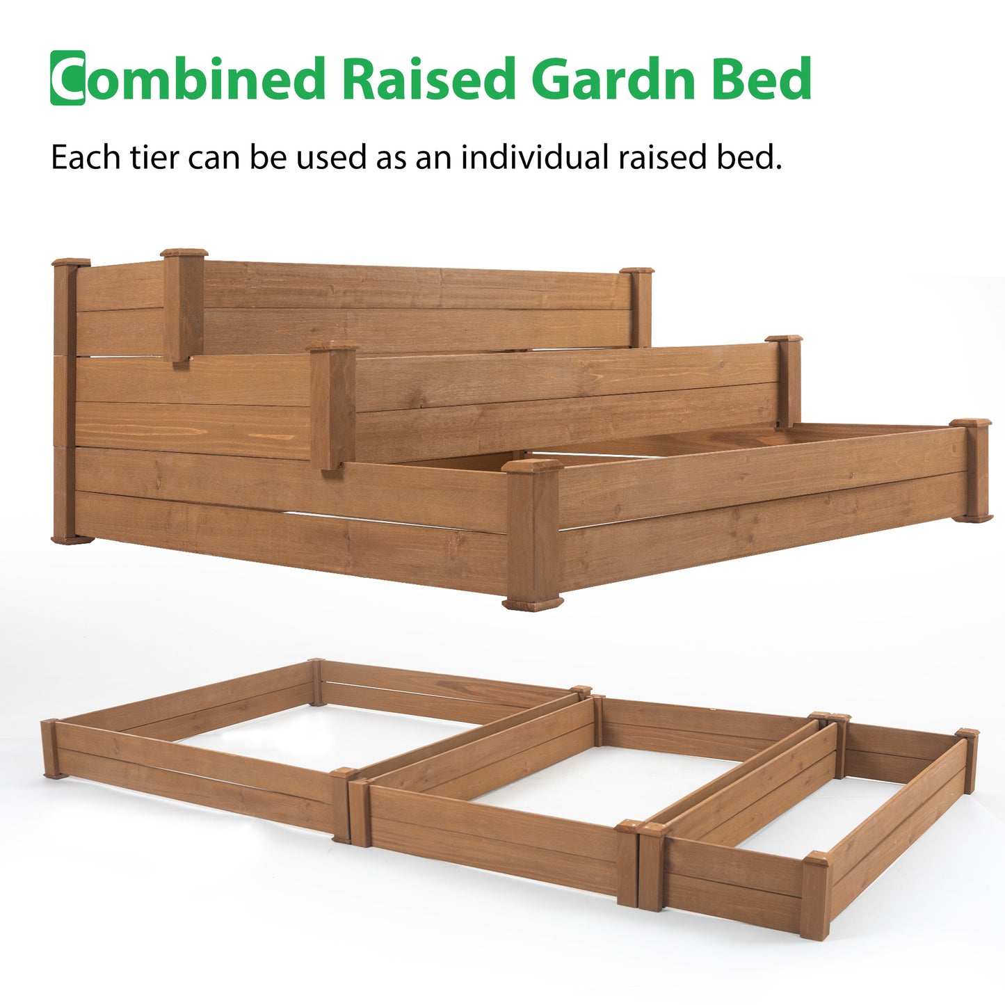 Enhance Your Garden with the 3-Tier Wooden Raised Garden Bed