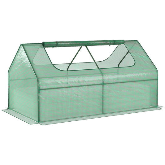 GrowPro Galvanized Raised Garden Bed: Expand Your Gardening Horizons with Mini PE Greenhouse Cover